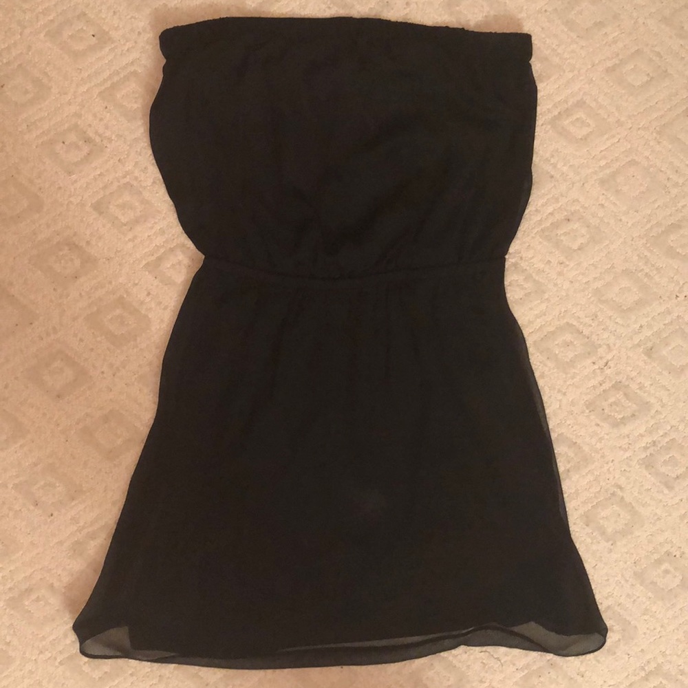 Express-Strapless Black Dress
